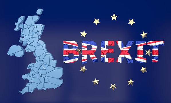 REXIT - UK leaving the european union - 3D rendering