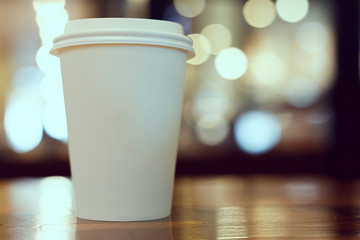 take away coffee cup empty blank copy space for your design text or banner of brand