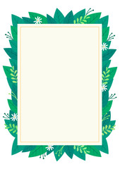 green leaf paper frame