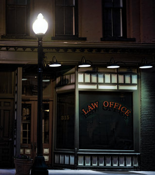 Small Law Office On A Pitch Dark Night