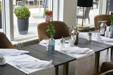 Table setting at a restaurant