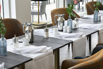 Table setting at a restaurant