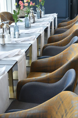 Table setting at a restaurant