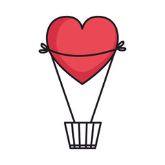 Heart shaped balloon air hot