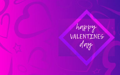Valentine's Day background with  hearts. Love banner or greeting card. Place for text. Eps10 vector illustration
