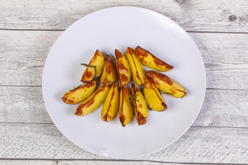 Baked potato with rosemary