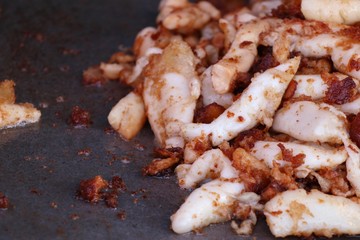 Fried squid at street food