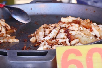 Fried squid at street food