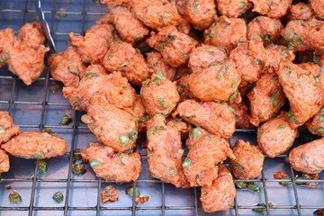 Fried fish cake at street food