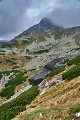 Fototapeta premium Beautiful panoramic view of the High Tatras mountains in the early autumn, Slovakia.