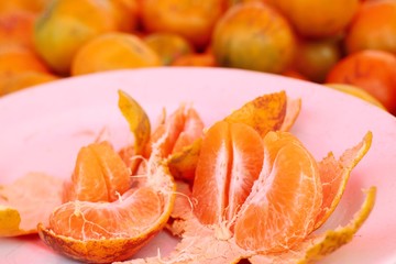Orange fruit at street food