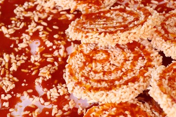 Thai crispy rice cracker