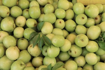 Green jujube on street food