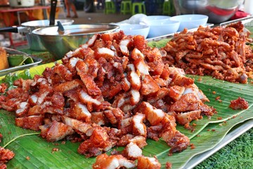 Fried pork at street food