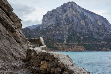 Golitsyn trail near Novyi Svit, Crimea seashore