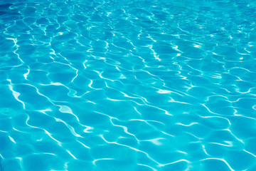 Beautiful blue wave pattern in the swimming poo