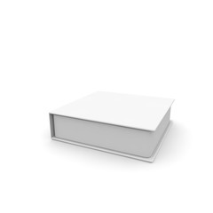 Empty white box for gifts and other goods. Isolated white background. High resolution