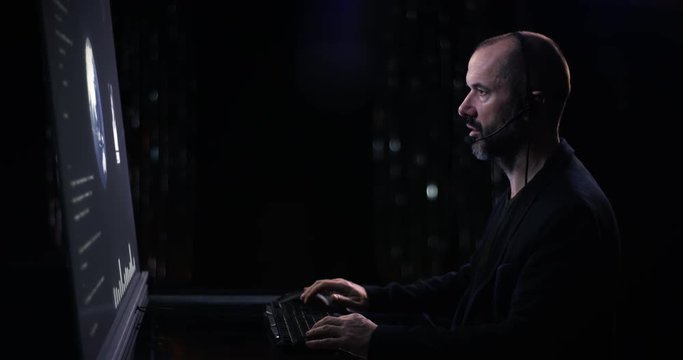Security consultant working in the operations centre