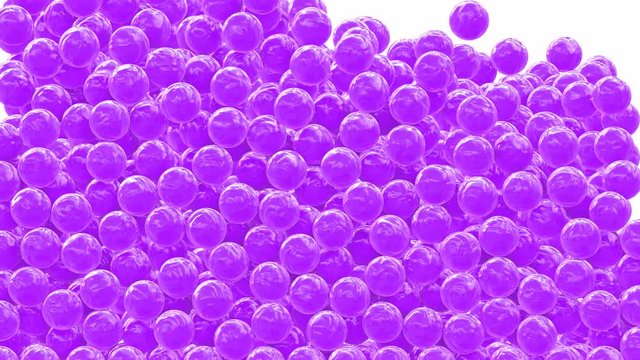 UHD 3D animation of the purple grape flavored candies with alpha matte