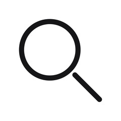 Search icon. Magnifying glass icon, vector magnifier or loupe sign.