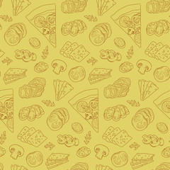 seamless pizza pattern