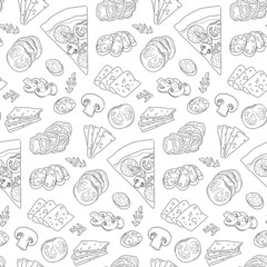 seamless pizza pattern