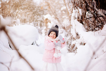 cute baby in the snow