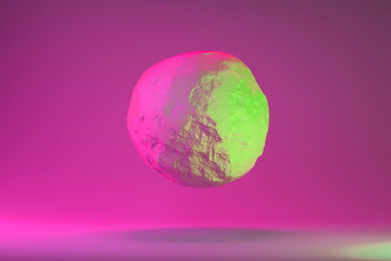 Soaring ball with deep texture in color