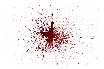 Blood drops, isolated on white background