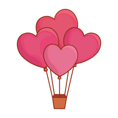 Heart shaped party balloons