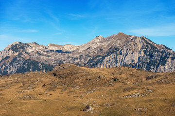 Plateau of Lessinia and Italian Alps - Mount Carega.