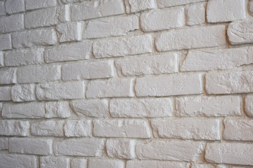 Fototapeta premium Mur z cegły biały. Streszczenie tło