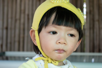 cute child eating ice cream