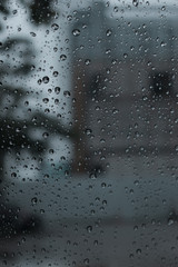 window rain drop on glass window