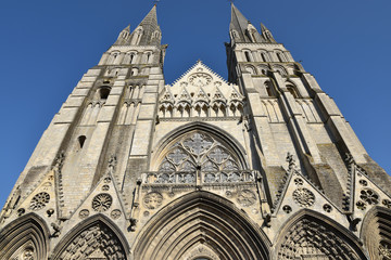 Façade de la cathédrale de Bayeux, France