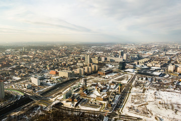 Fototapeta premium Katowice- krajobraz miasta- zimą