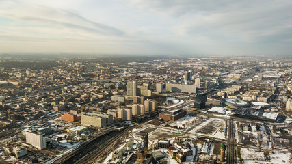 Krajobraz Miasto Katowice- Ujęcie lotniczne- zima © BlackMediaHouse