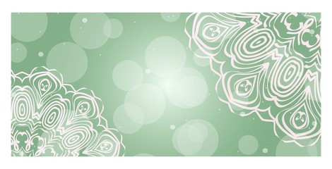 Vector Mandala Pattern for Template, Flyer or Invitation Card.