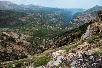 Fototapeta na wymiar spring natural skyline in South Lebanon