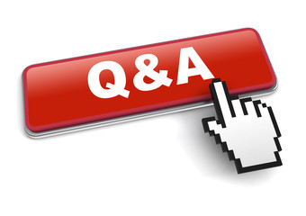 q and a concept 3d illustration isolated