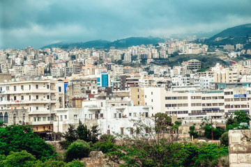 Obraz premium Panorama view of Ancient Byblos ruin at Jubayl, Lebanon