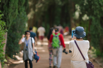 Tourist taking picture