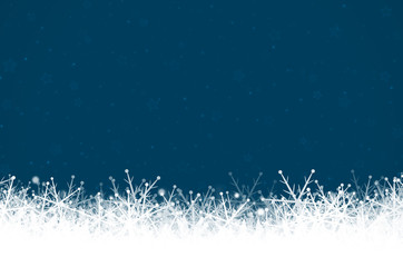 Blue christmas snowflakes background.