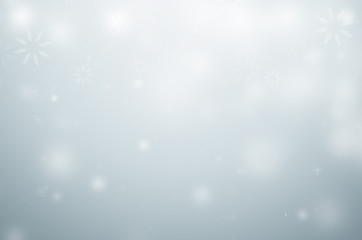 christmas background with snowflakes in winter