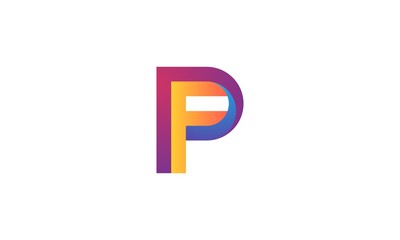 P abstract business logo
