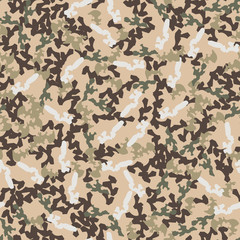 Universal camouflage of various shades of beige, brown, green and white colors