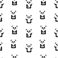Panda Seamless Vector Pattern.Vector background