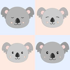 Koala Set Vector Illustration