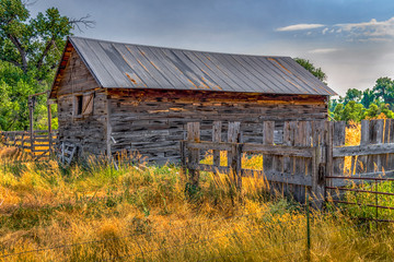 Farm Building and Fence