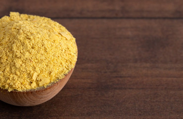 Flakes of Yellow Nutritional Yeast a Cheese Substitute and Seasoning for Vegan Diets
